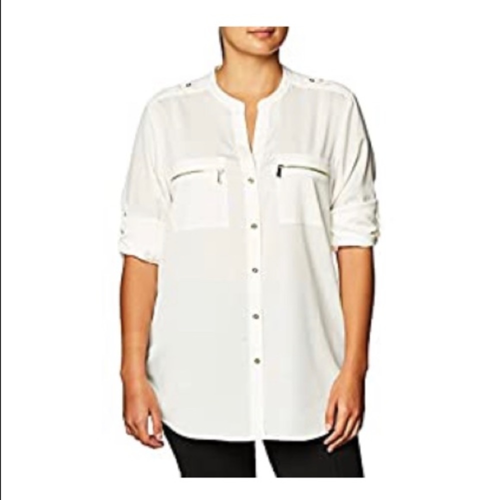 Calvin Klein, white, size small blouse